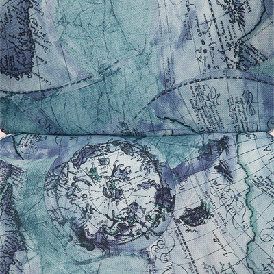 Ткань «Карта на синем»